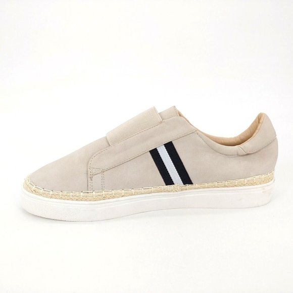 CCOCCI Womens Marcus Slip On Jute Sneaker Beige Faux Leather Elastic‎ Inset 9.5 - Picture 1 of 9